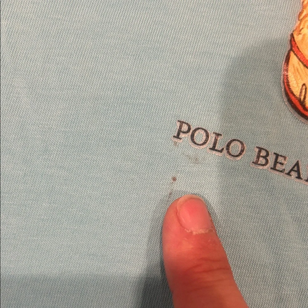 Ralph Lauren Kids Light Blue Polo Bear Tee - Picture 2 of 3